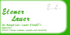 elemer lauer business card